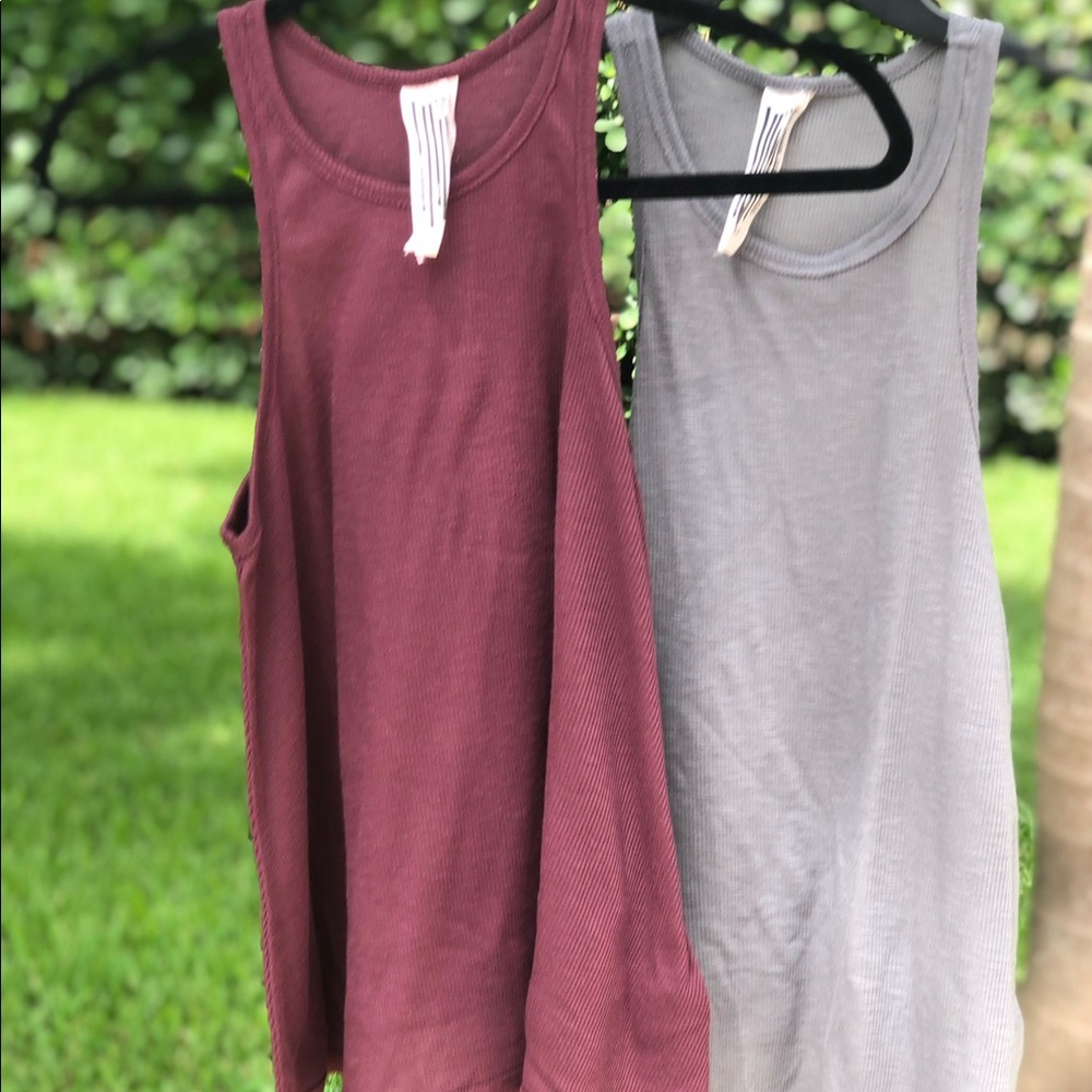 Two Free People Halter Tank Tops